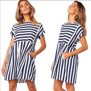 🌸NEW Blue White Stripe Dress